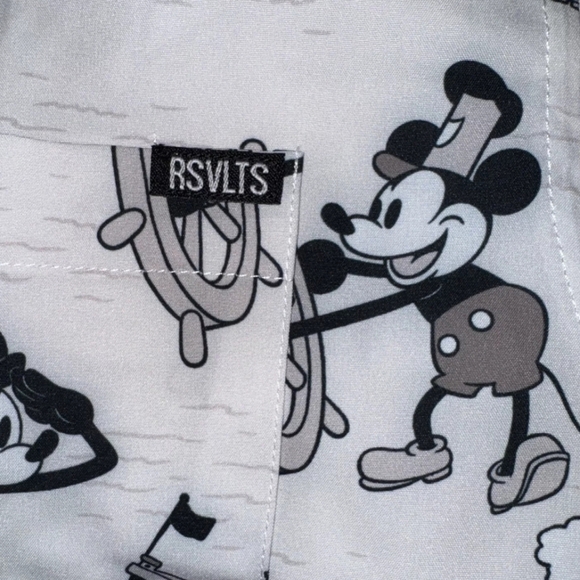 NEW W/Tag RSVLTS Men's Limited Disney 100 Steamboat Mickey Kunuflex Shirt  Large - Picture 3 of 4